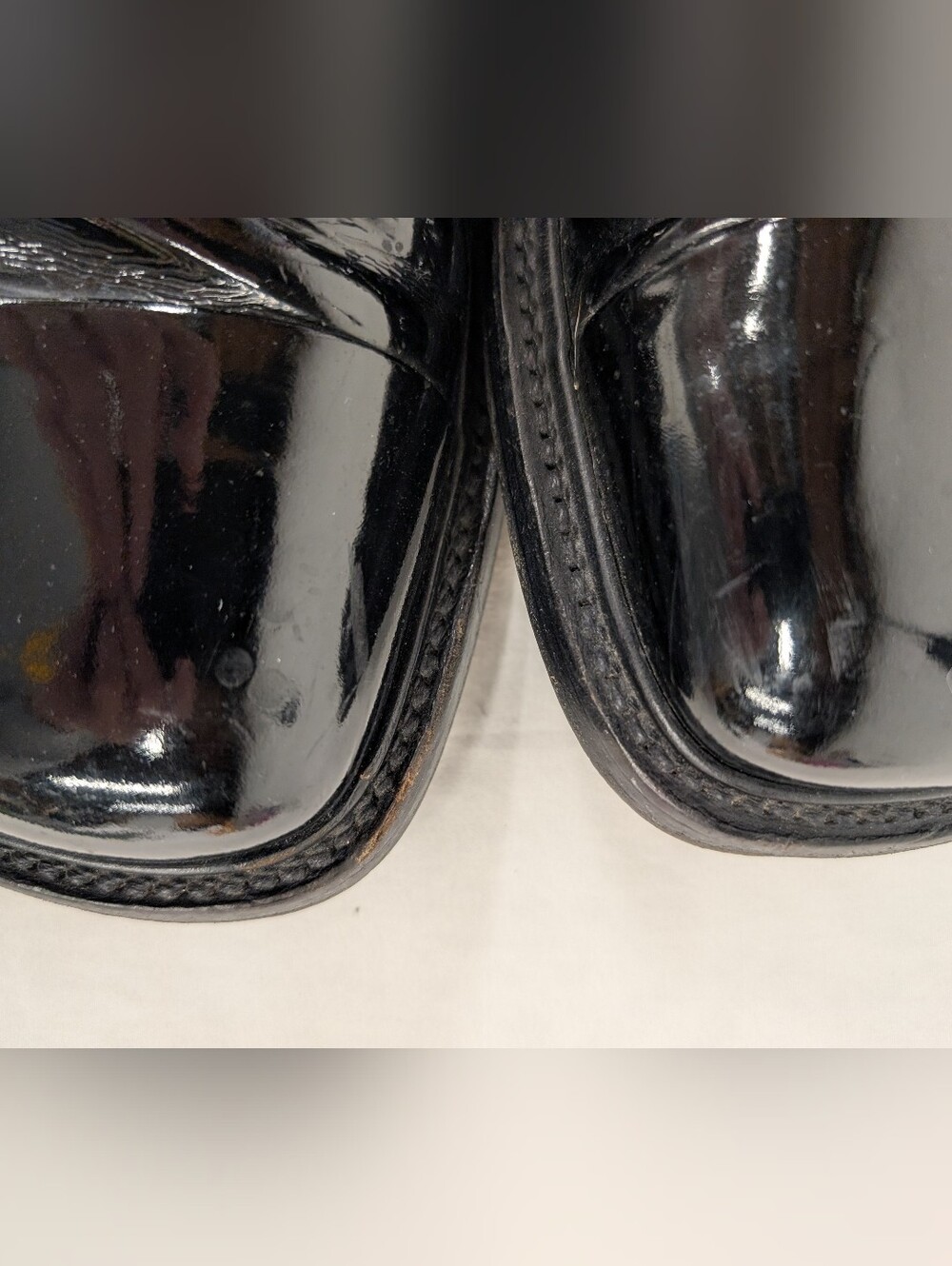 Prada Men's Black Patent Leather Square Toe Dress Shoes Size 11 - Picture 8 of 8